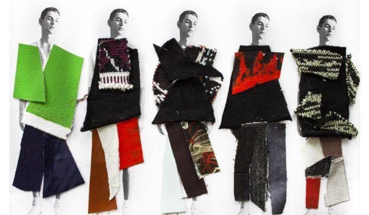 Коллажи из ткани на фигуре