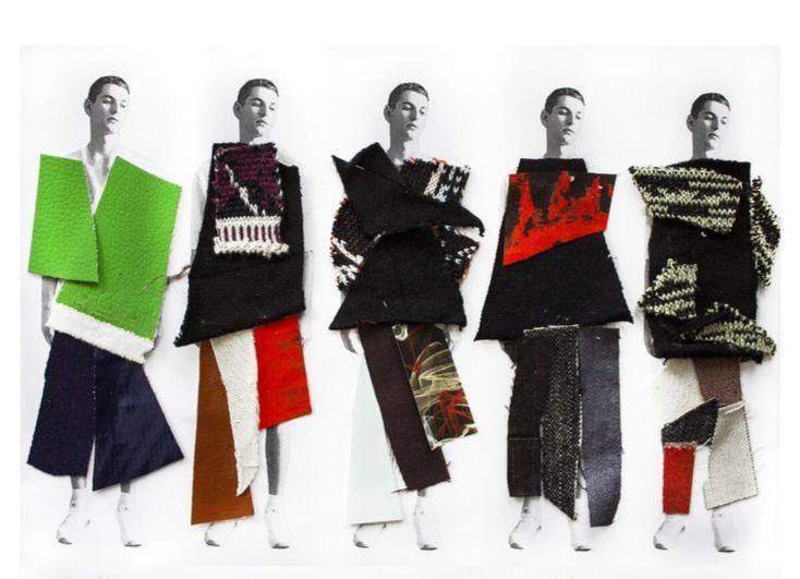 Коллажи из ткани на фигуре